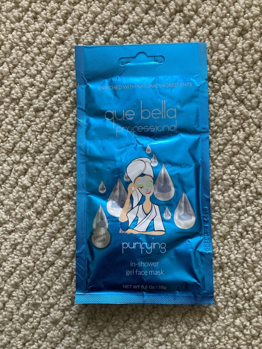 Que Bella Purifying In-Shower Gel Face Masks Three (3) Pack
